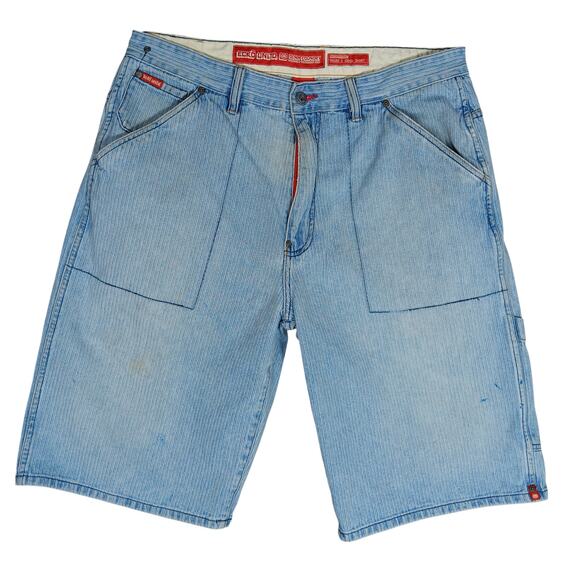 Vintage Ecko Unltd. Bermuda Baggy Shorts Size 36 Round 1 Denim Light Blue